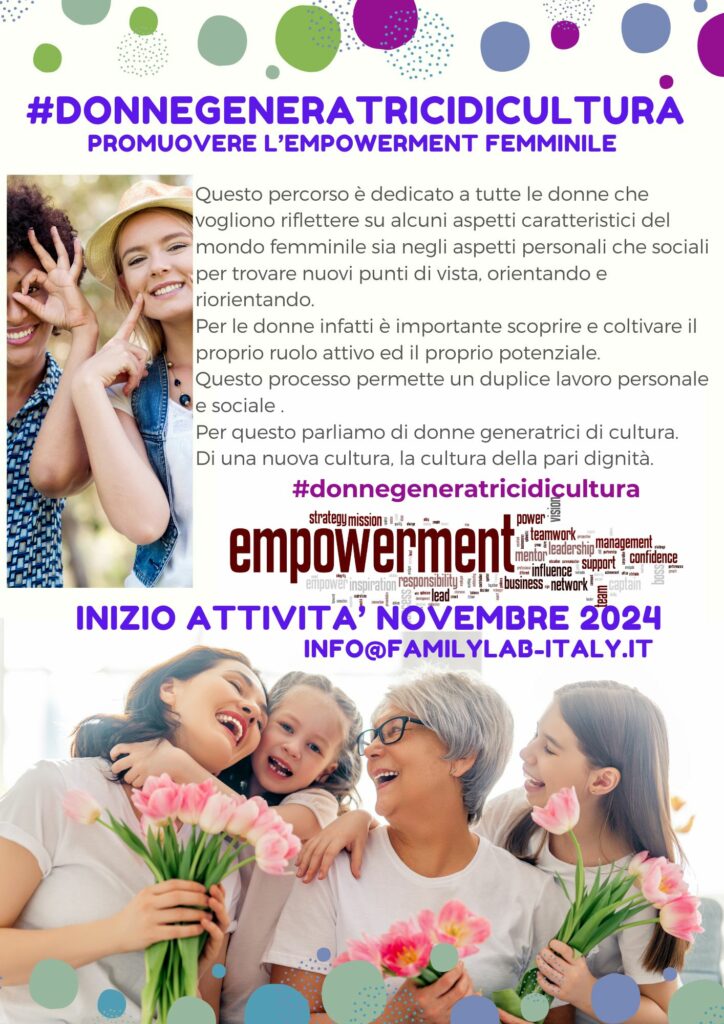 #Donnegeneratricidicultura Promuovere l’empowerment femminile